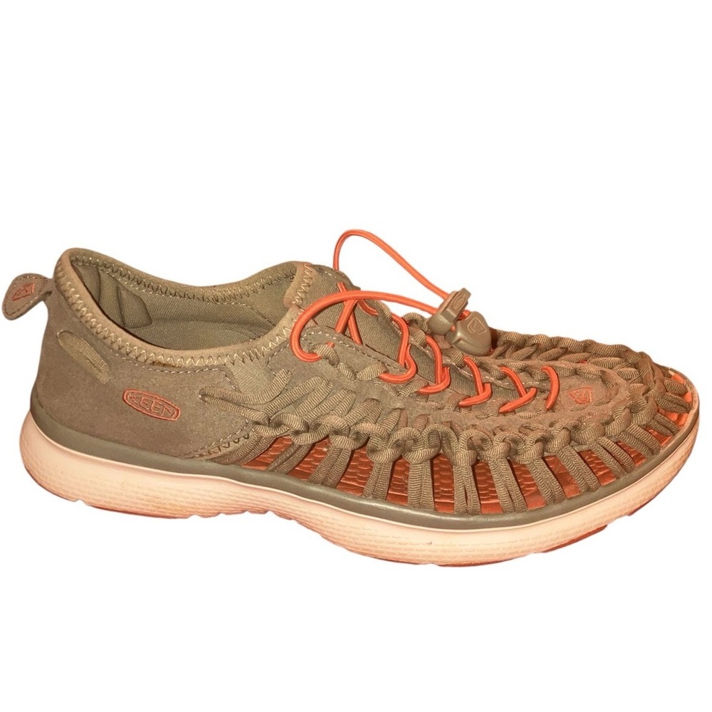 Keen Uneek Shoes Womens Size 8 Woven Paracord Hiking Gray Orange